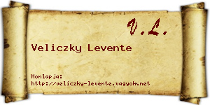 Veliczky Levente névjegykártya